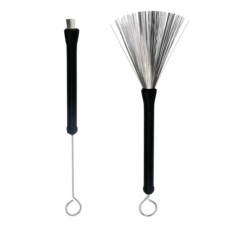 Professional Wire Brushes Drumsticks Drum Accessories Retractable Wavy Drum Brushes Telescopic Percussion