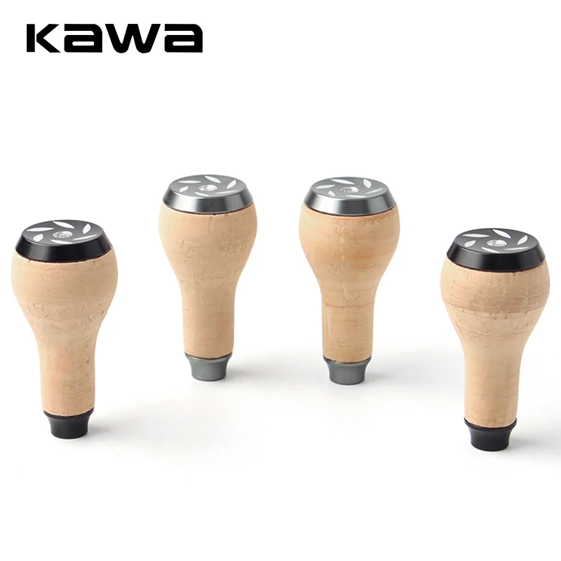 kawa 1pc Fishing Reel Handle Soft Wooden Knob For D/S Reel Include 2pcs Bearing length 53mmWeight 11g/pc DIY Reel Knob Accessory