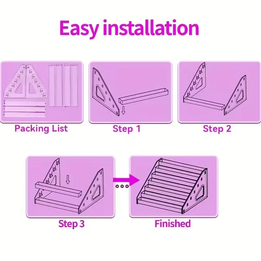 3/5/7 Schichten Acryl Nagellack Display Organizer UV Gel Regal Schnell Installieren Kosmetik Rack Schmuck Ständer Maniküre Lagerung – Detail 7