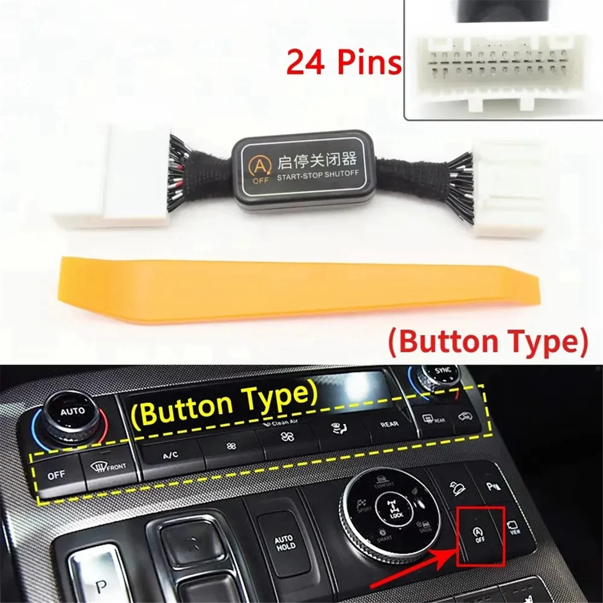 Smart Automatic Engine Stop Start Canceller Off Closer Controller Sensor Plug Cable for Hyundai Palisade LX2