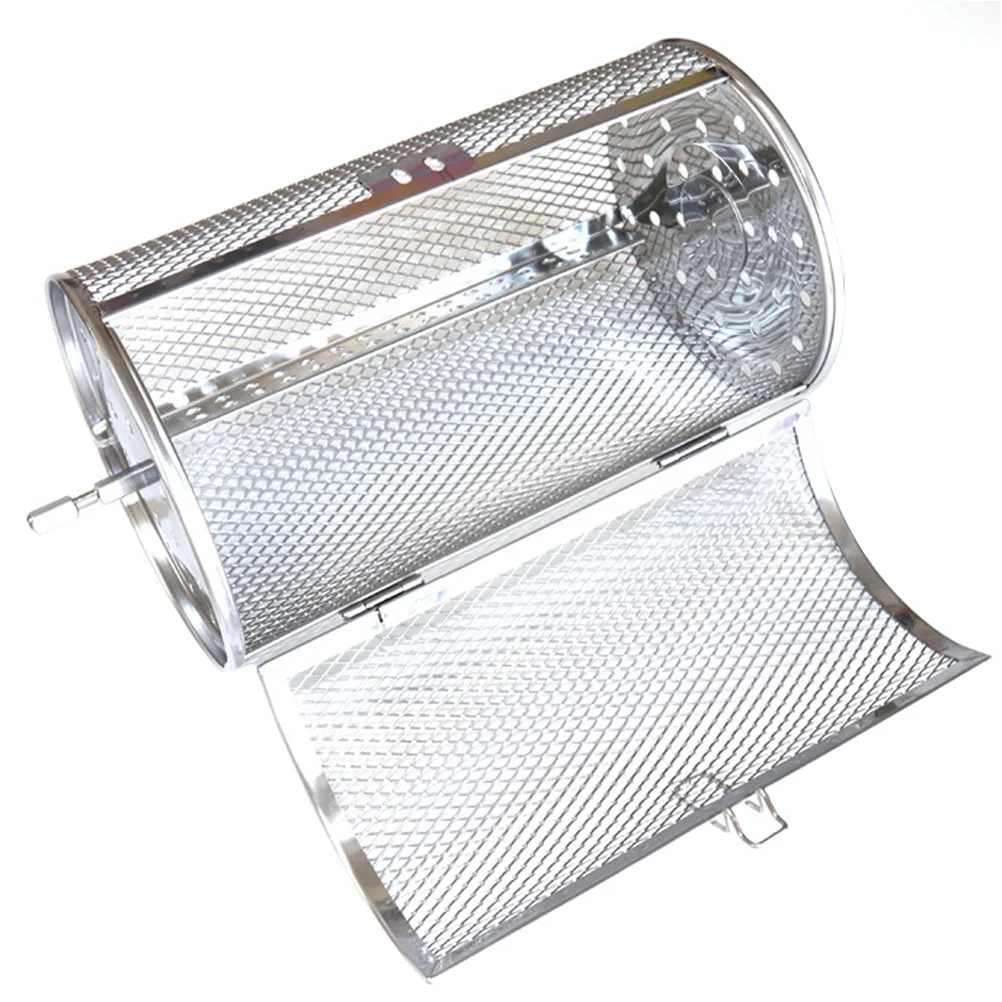 

BBQ Grill Roaster Stainless Steel Grilled Cage Bbq Rolling Grill Basket French Fries Basket Grilling Accessories Vegetables