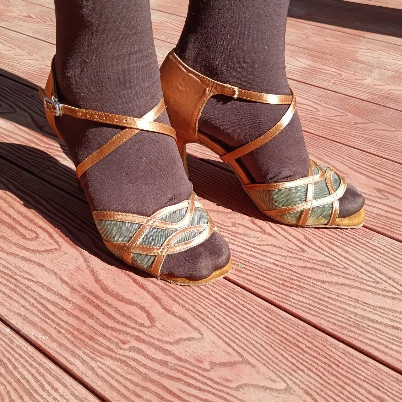 Practice Customize Women Latin Dance SHOES Tan Heel 8.3 cm Professional Classical Dancing Shoes Women Salsa Dancing party shoes 4