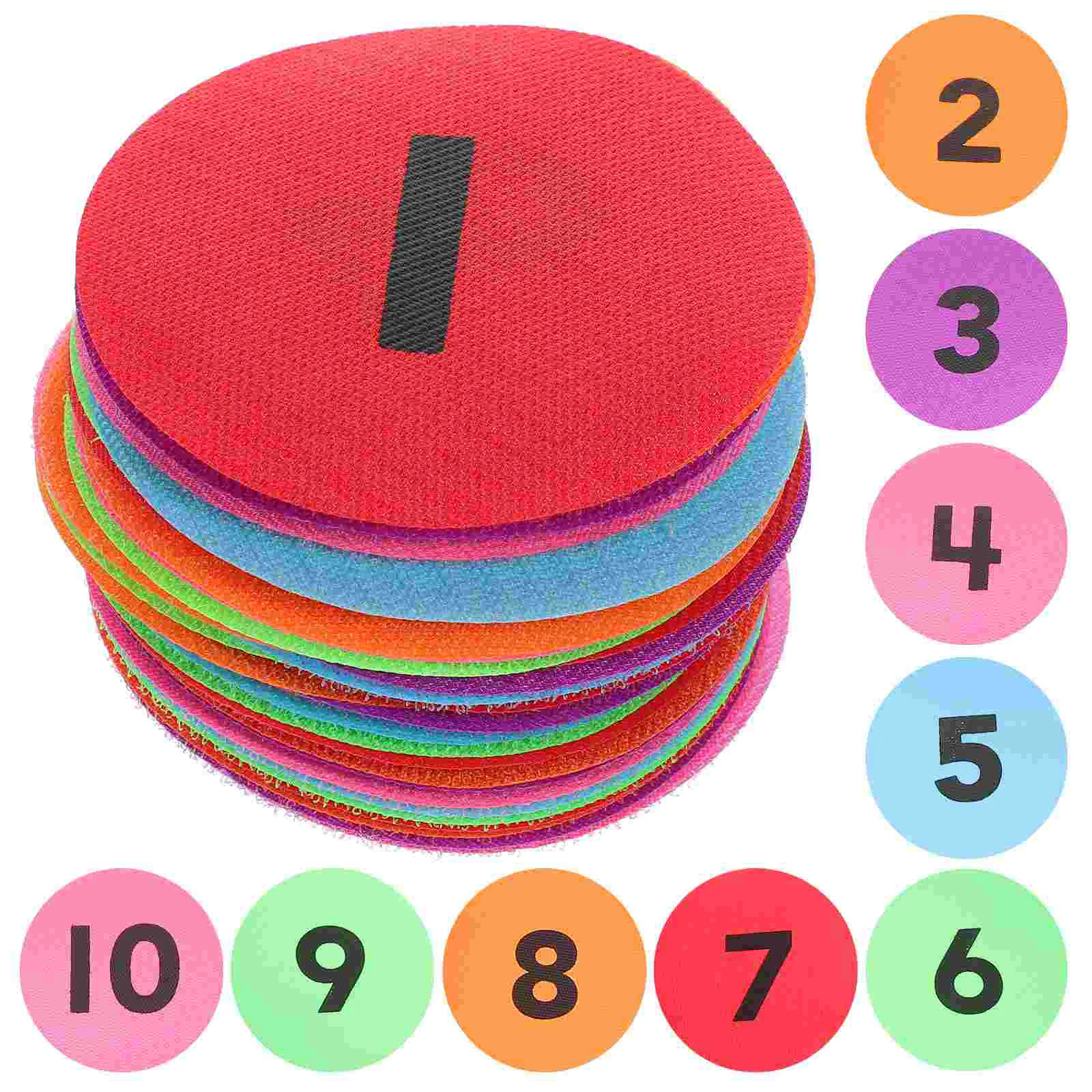 

36 Pcs Carpet Markers Rug Numbered Stickers Floor for Office Numbers Classroom Dots Nylon Line up Child