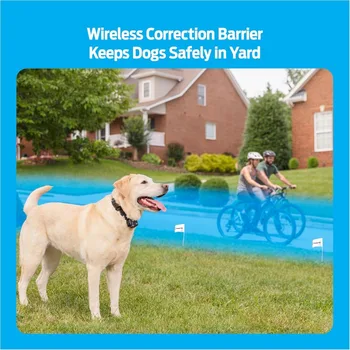 Free Delivery - Wireless Dog Fence System - Circular Boundary, Adjustable Up to ½ Acre, Waterproof Collar with Tone and 5 1