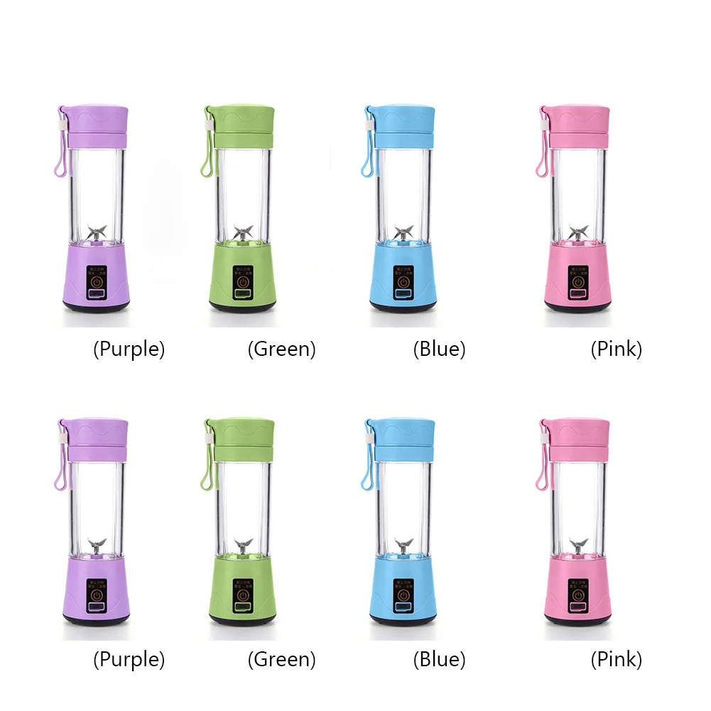 Portable Electric Juicer 6 Blades Squeezer Lemon Orange Mini Juicing Cups  USB Rechargeable Charging Home Juice Maker Machine 6