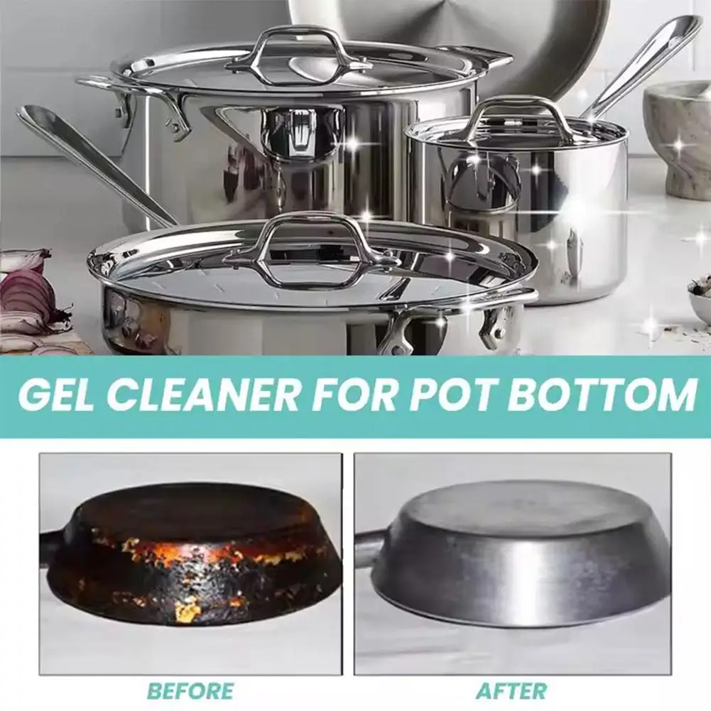 Gel Pot Bottom Black Remover Heavy Oil Stains Black Pot Descaler Stainless Steel Bottom Scale Cleaner Cookware