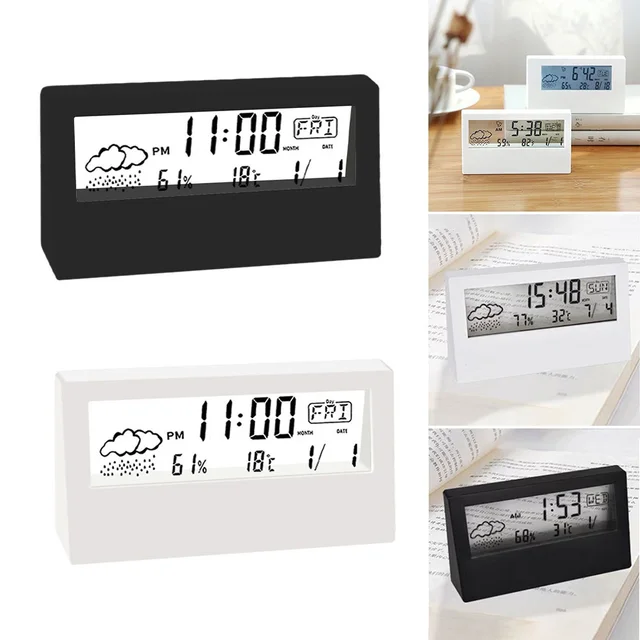 Digital Thermo-Hygrometer Alarm Clock 4