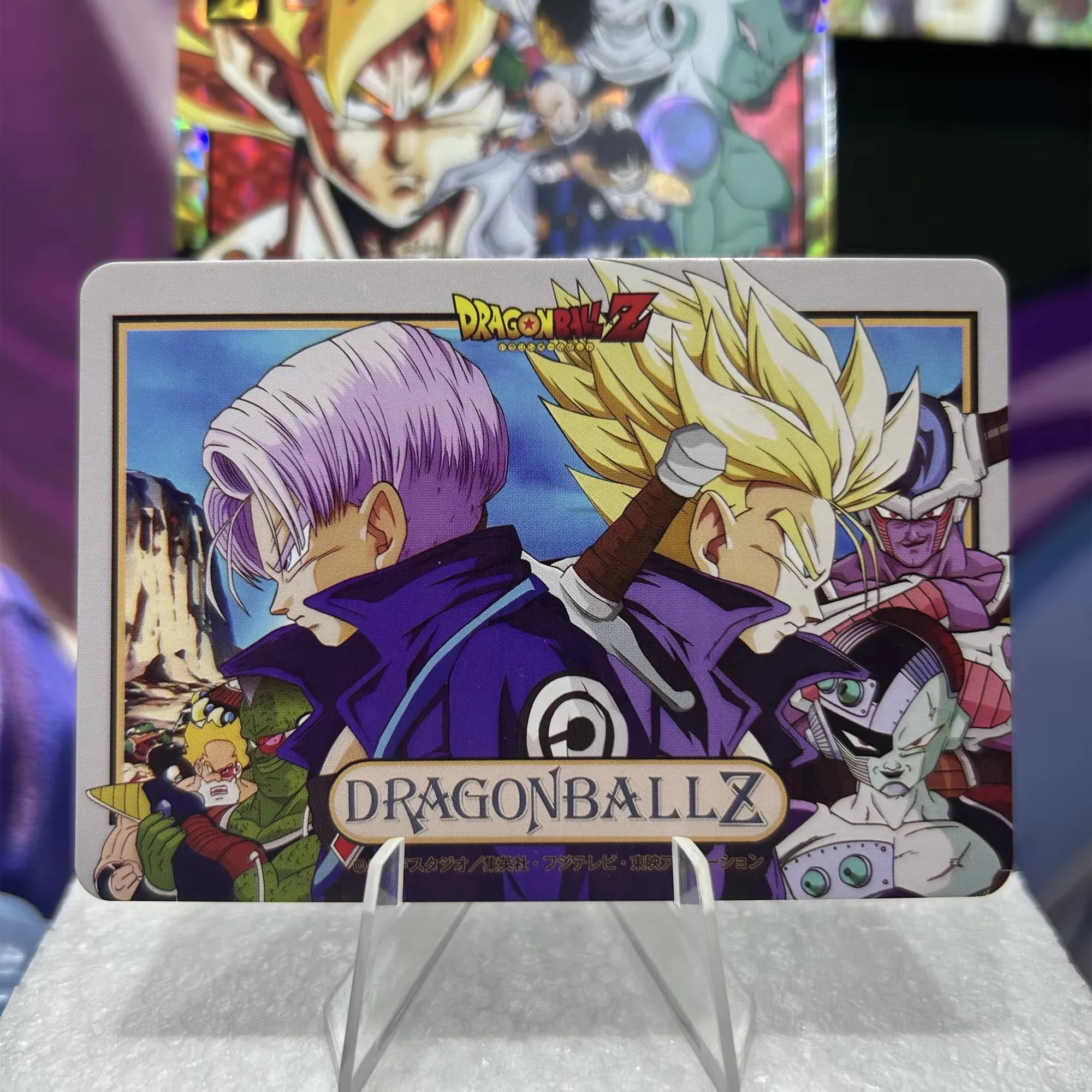 Dragon Ball Z Super Saiyan Fighting Goku Gohan Vegeta Trunks Frieza Flash Card Classic Anime Collection Cards Gift Toy 55Pcs/set