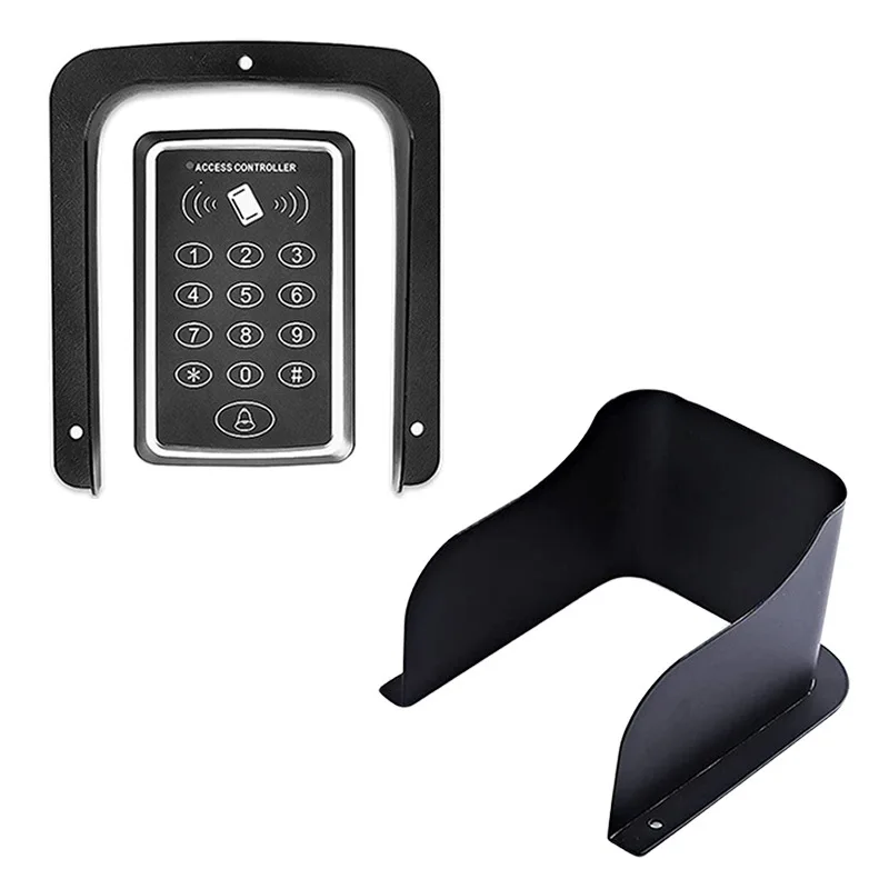 Black Large Metal Ring Doorbell Cover Weatherproof Camera Ring Video Outdoor Keypad Access Control Rain Cover