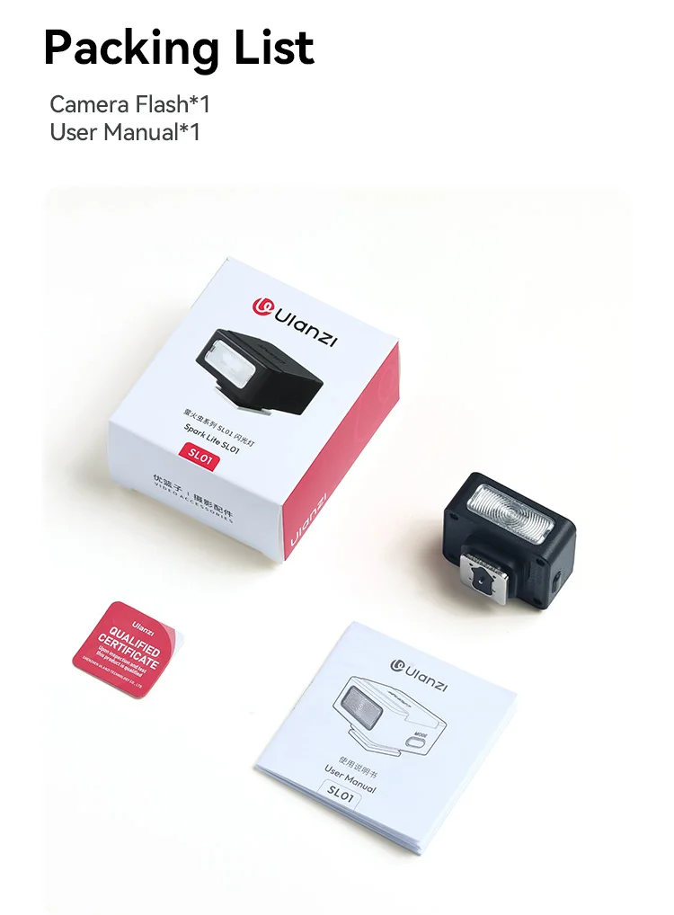 Ulanzi SL01 Blitzkamera Fotografie Drahtlose Übertragung GN8 6500K für Canon Nikon Sony Fuji Olympus V1 Pro Blitzgerät Blitze