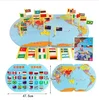 3D Wooden Map of The World Puzzle Stereo Toy,Mapology World Map Puzzle Includes Country Flags,Fun Jigsaw Puzzle Educational Toys 1