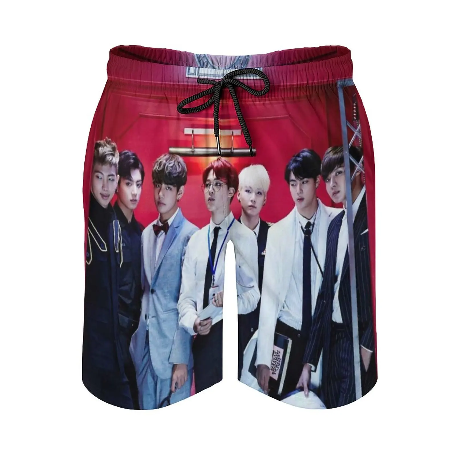 

Group-Dope Surfing Beach Shorts Men'S Boardshorts Patchwork Surf Swim Short Pants Kpop Exo Taehyung V Jimin Jungkook Rapmonster