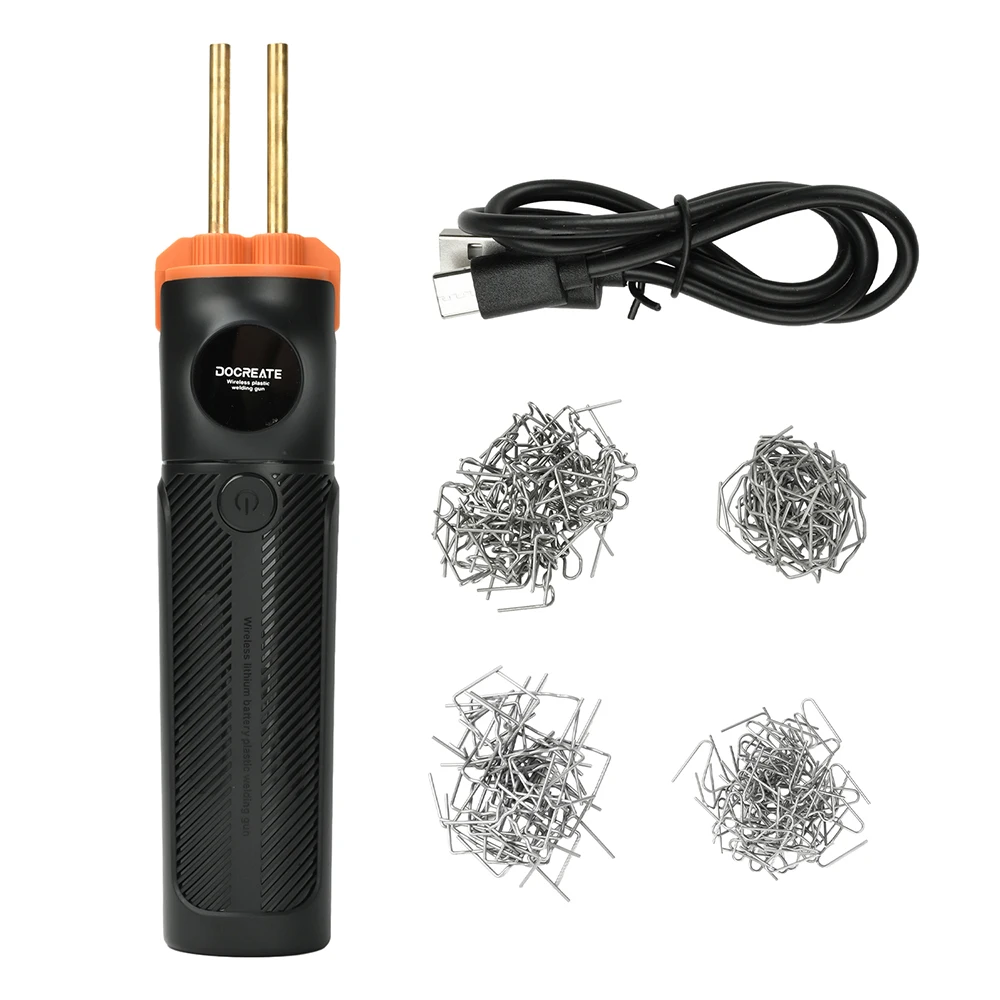 무선 리튬 배터리 플라스틱 용접기 4000mAh 플라스틱 용접기 타입-C 충전식 플라스틱 용접기 200개 바늘