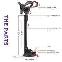 360 Rotate Sucker Car Phone Holder Flexible Mount Stand Mobile Cell Support For iPhone Samsung Xiaomi Clip Phone Holder in Car 4