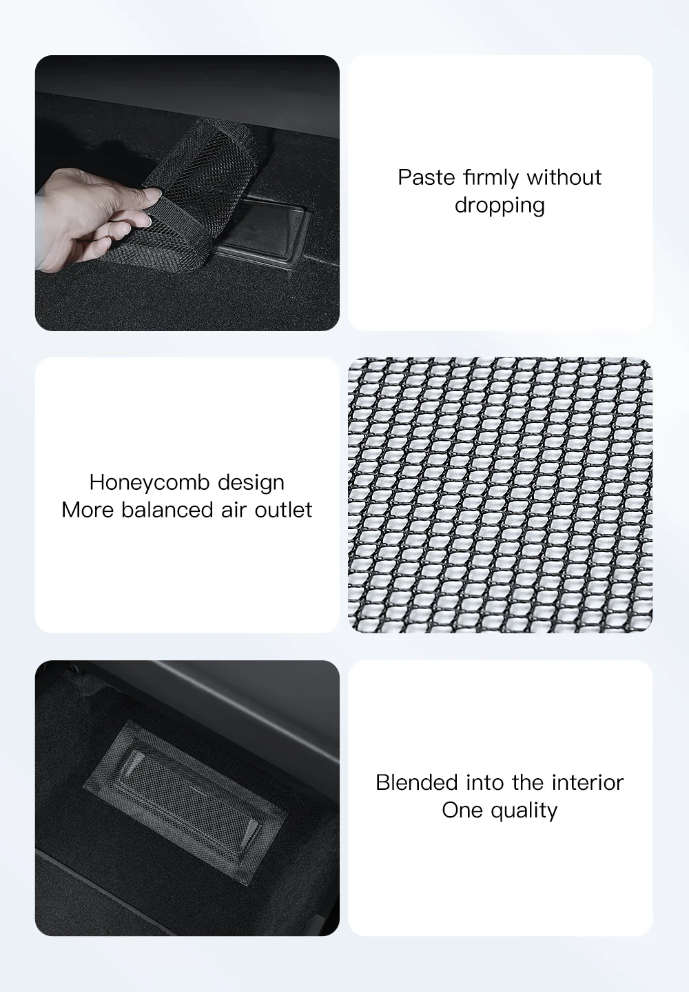 YZ For Tesla Model 3 Y Air Vents Cover Under Seat Outlet Protector Anti-blocking Dust Mesh 2021-2025 Interior Car Accessories