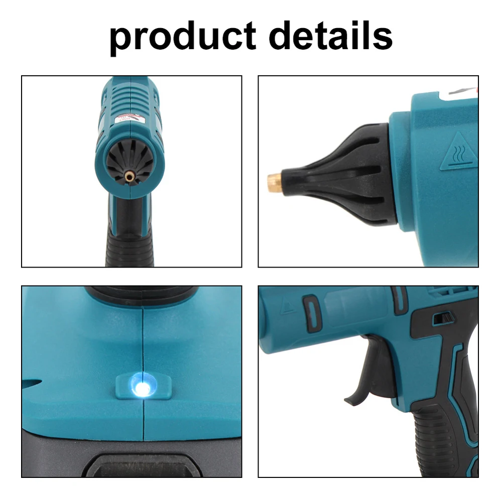 5400Mah cordless hot glue gun rechargeable lithium battery wireless repair  tool diy hot glue gun with 20/100pc glue sticks