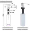 500ml Kitchen Sink Detergent Dispensers Stainless steel Head Liquid Dispenser Soap PE Bottle For Bathroom Soap Dispensers Chrome 2