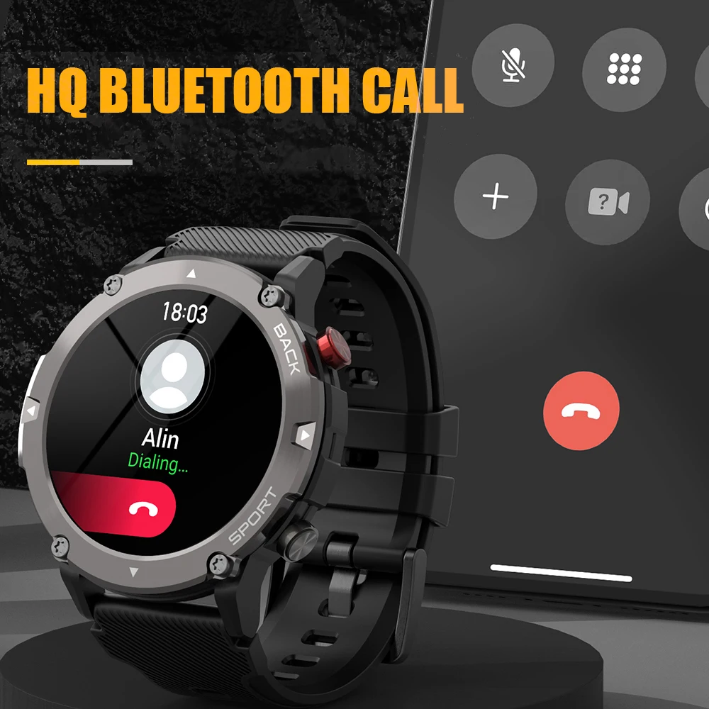 SENBONO 2022 야외 스포츠 스마트 워치 남성 응답 IP68 방수 피트니스 트래커 다이얼 Smartwatch 안드로이드 IOS