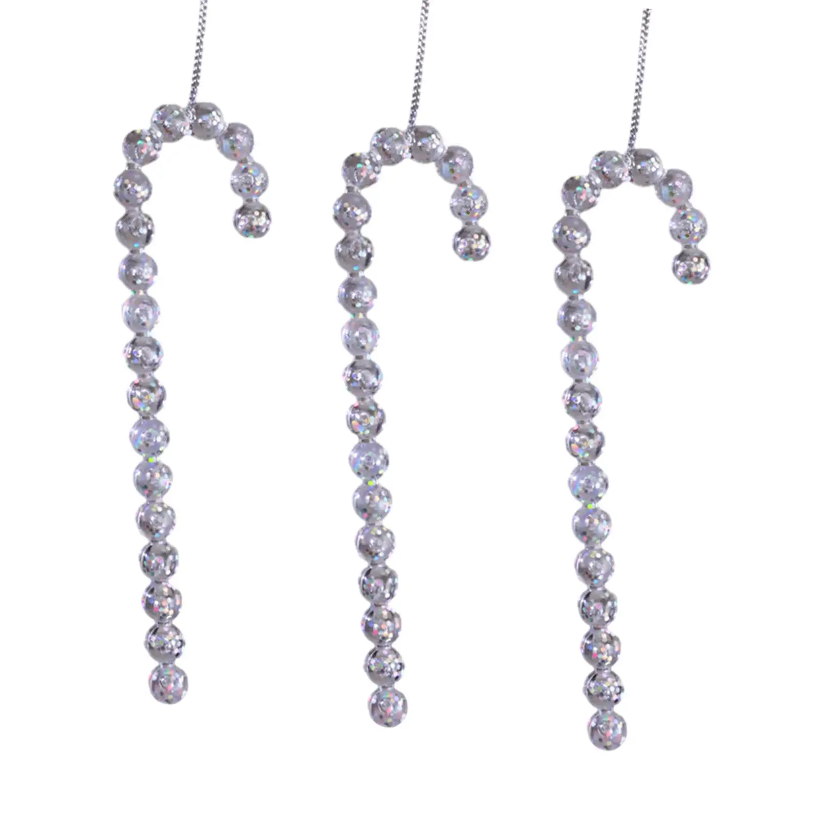 

3x Christmas Tree Pendants Rustic Crafts Clear Crutch Christmas Tree Decorations for Wall Parties Door Decorations Window Winter