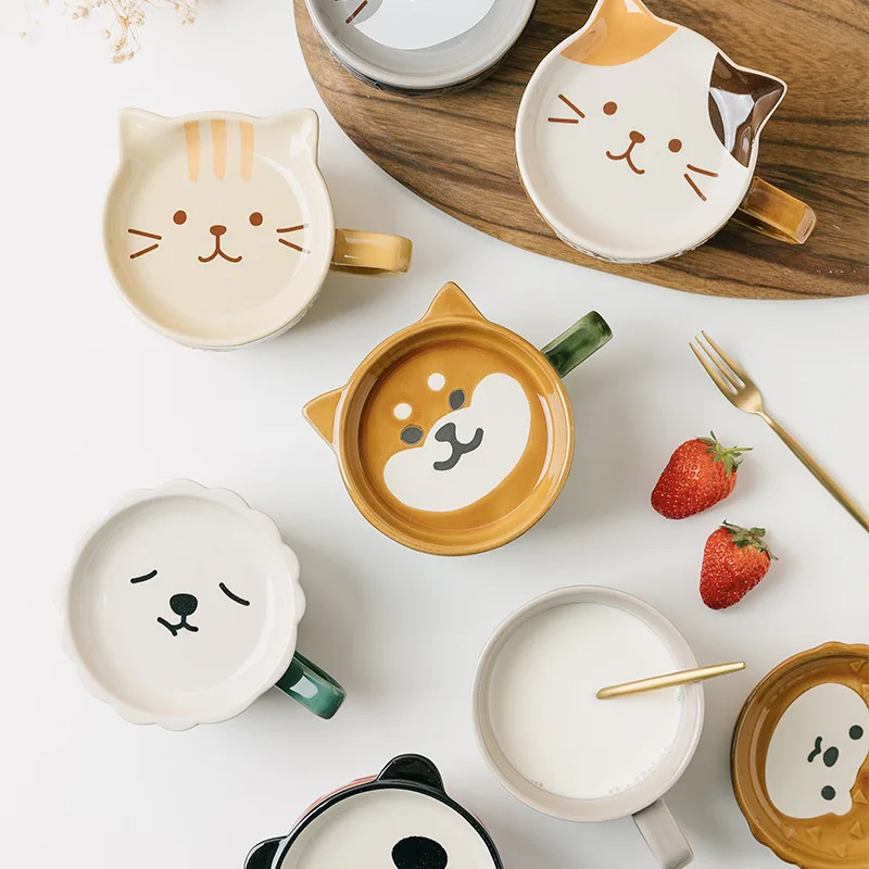 Cartoon Cat Ceramic Coffee Cup 6