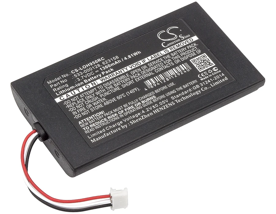 1300Mah Logitech 533-000128 623158 Batteria Per Harmony 950 Elite 915-000260 915-000257