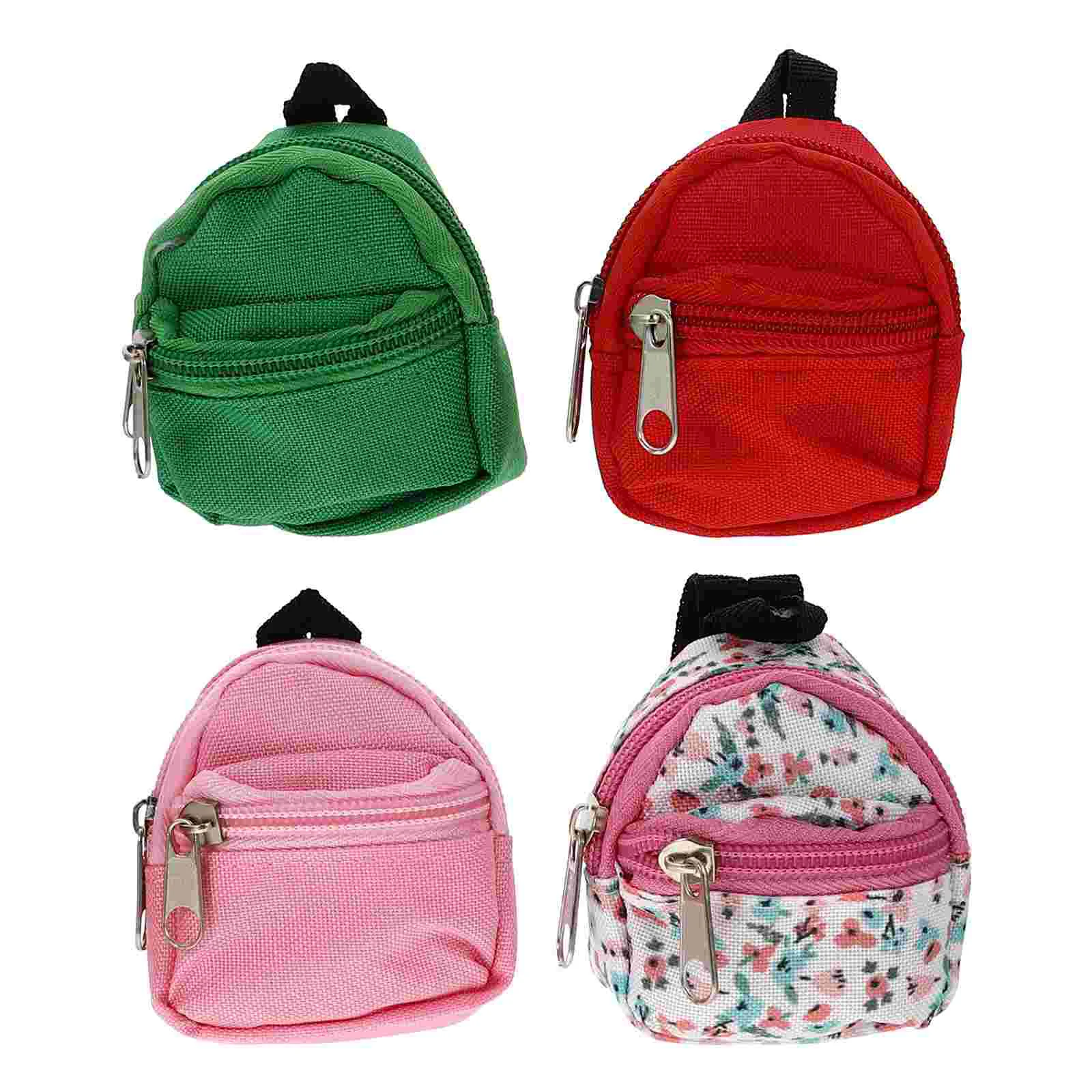 

4 Pcs Mini Backpack Baby Cart for Dolls Poly Kids Toys Decorative Miniature Stroller