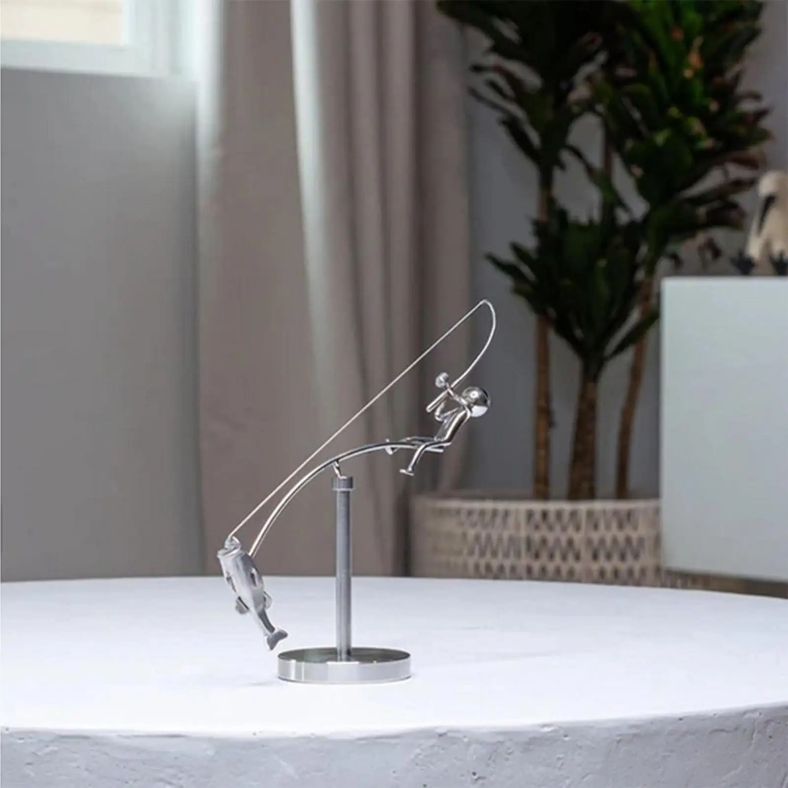 Statue D'homme De Pêche - Figurine De Pêcheur - Jouet De Décoration Pour La Maison, La Cour, Le Jardin, La Terrasse