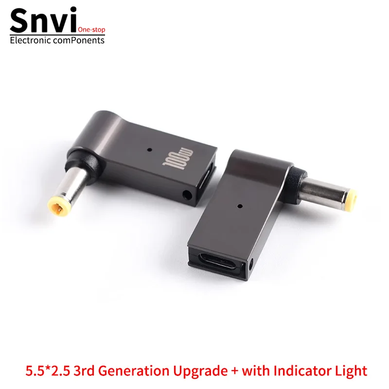 High-Power 100W Fast Charging Adapter: Type-C to DC PD Trigger Cable with Round/Square Port
