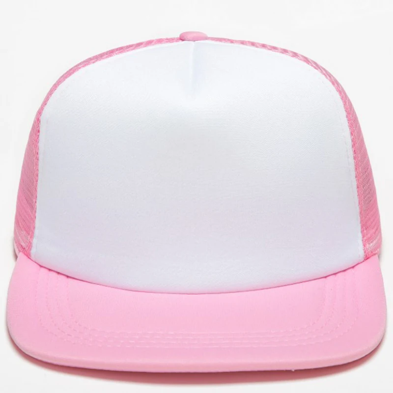  - 1 PCS Free Custom Logo Baseball Cap Kids Personality DIY Design Trucker Hat 100% Polyester Hats Blank Mesh Cap Boys Girl Casquet