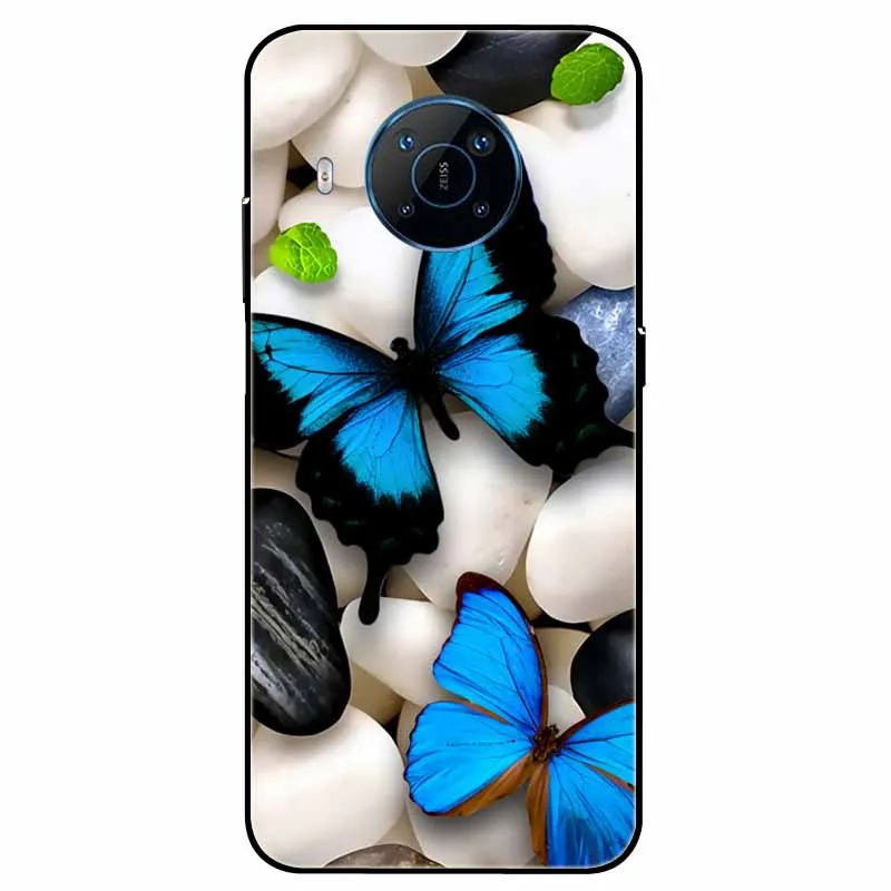 Soft TPU Painted Cat Lion Back Cover - Protective Silicone Case
