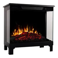 3-Sided Electric Fireplace Stove Heater LED Wi-Fi Alexa Google Remote Control Ambiance Auto Shut-Off Timer Vibrant Colors Smart 1
