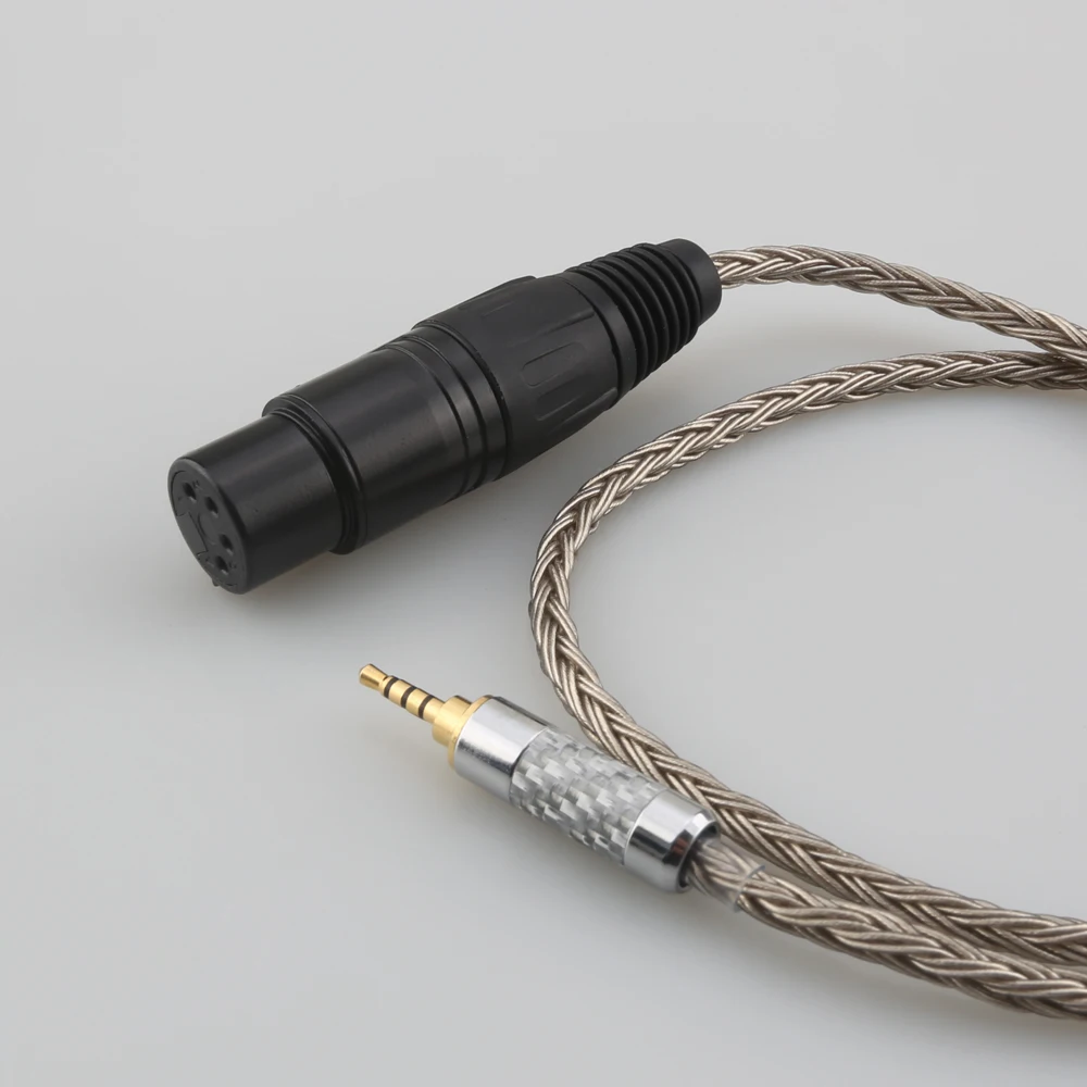 16Core 2.5 balanced cable Carbon Fiber Conversion male Plug to 2.5mm 3.5mm 4.4mm 4pin xlr Female Gold-plated for audio headse