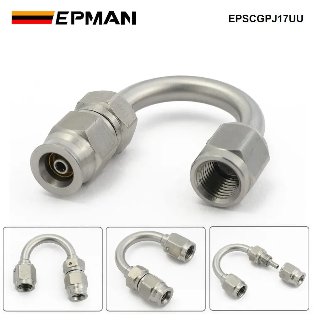 Stainless Steel Straight / 45 / 90 /180 Degree AN3 Brake Swivel Hose End Swivel Coupler Connector Fitting 1PC