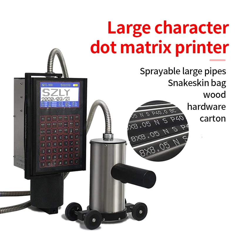 

MIni Handheld Large Character Inkjet Coding Machine, Online Printer, Batch Code, Number, Date, Plastic Pipe, Bottle, 20 ~ 60mm