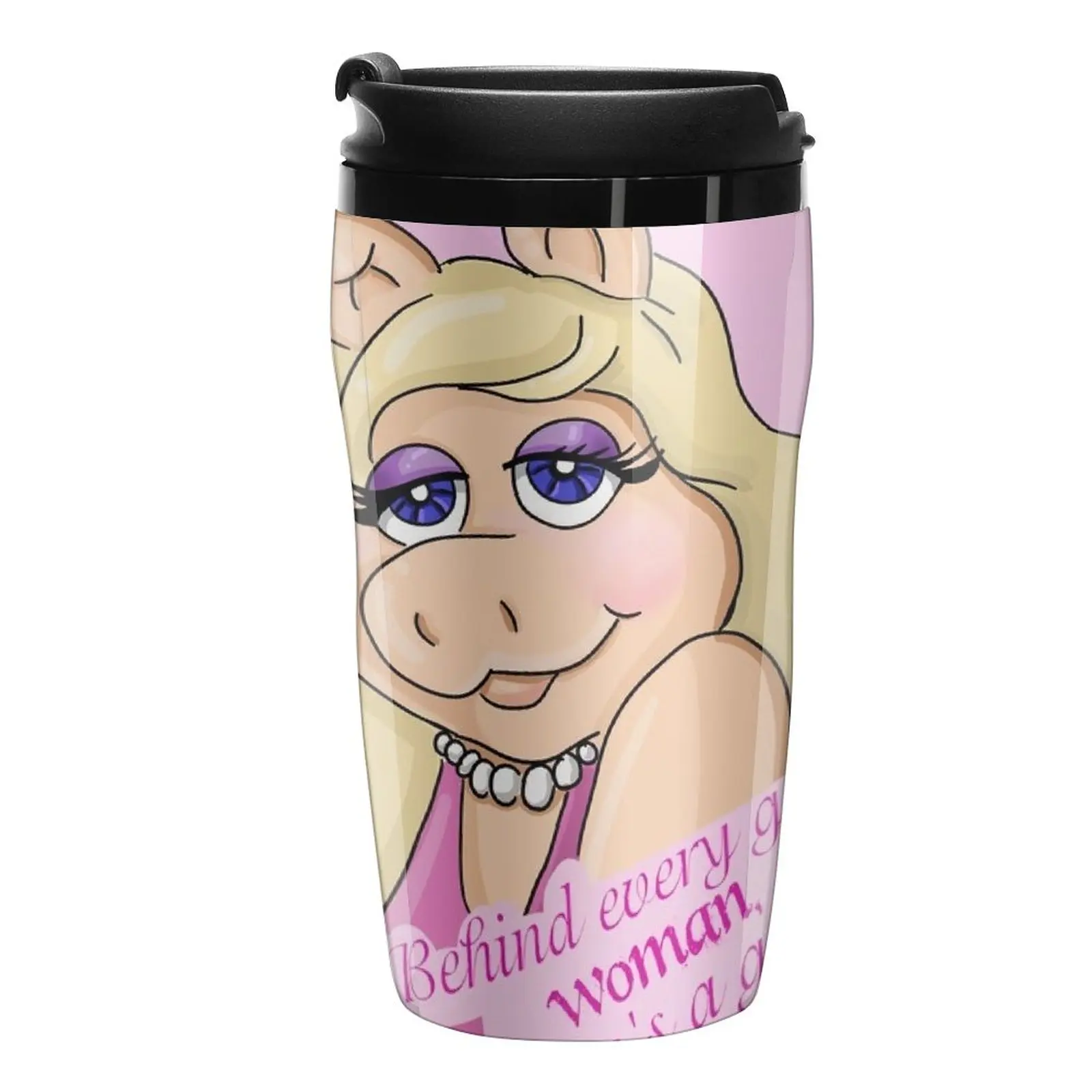 

New Miss Piggy Travel Coffee Mug Coffee Bowls Coffee Cup Set