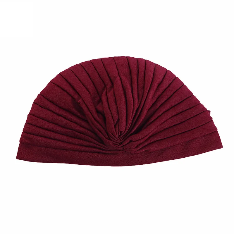Neue Frauen Handgemachte Blume Dekor Turban Hut Elastische Beanie Kopf Wrap Floral Kopf Wrap Hochzeit Perlen Party Hijabs Chemo Hüte – Detail 5