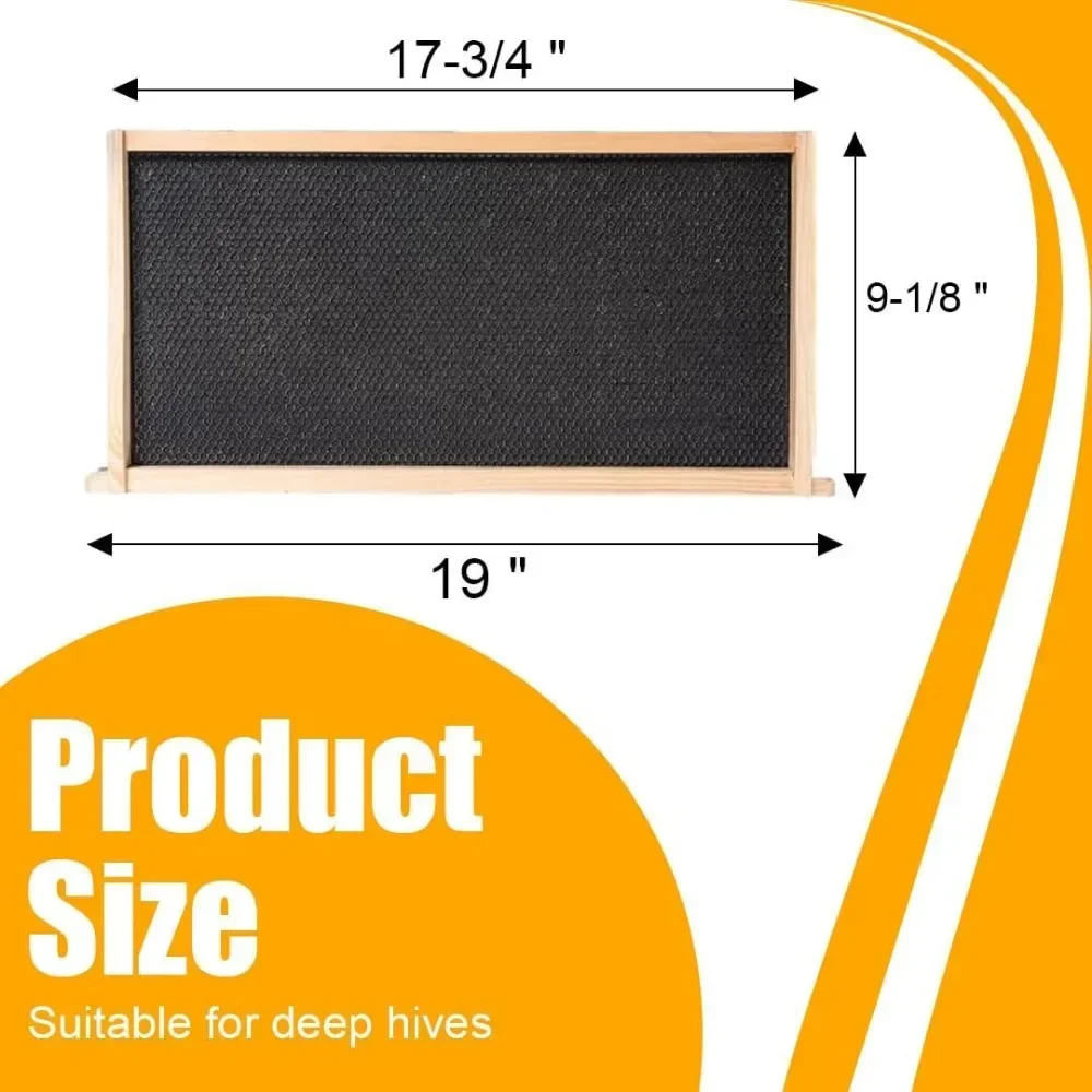 8-Frame Bee Hives Starter Kit with 2 Deep Bee Boxes 2 Medium Hive Boxes with Beehive Frames and Beeswax Coated Sheet