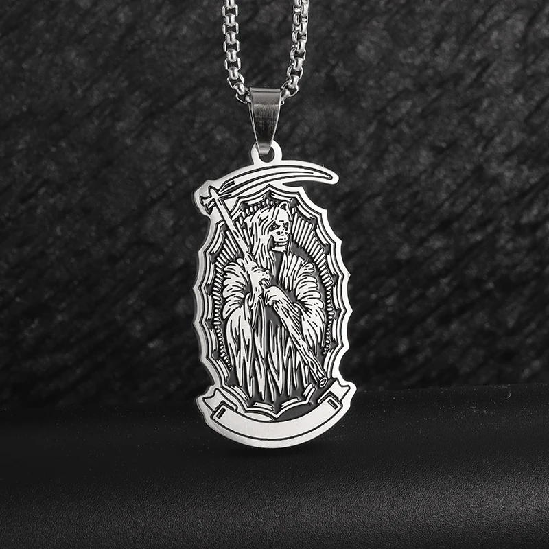 Punk Death Scythe Death Collana In Acciaio Inossidabile Da Uomo \