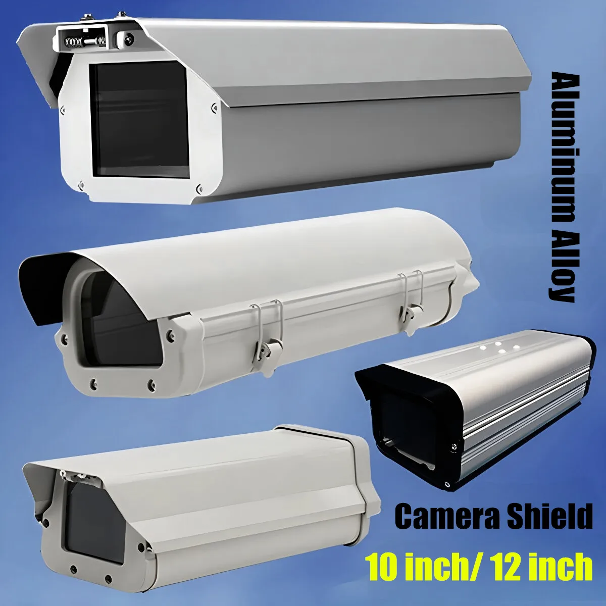 

10 Inch/12 Inch CCTV Camera Housing Protective Covers Shield Waterproof Rainproof Indoor Outdoor Security Camera Protection Box