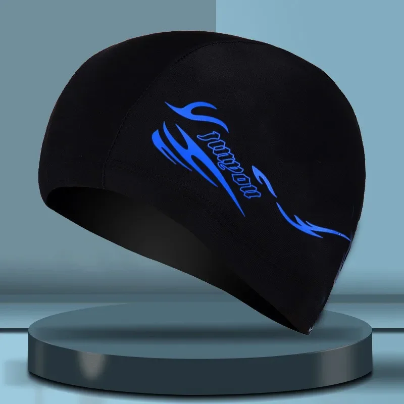 Fashionable Men's Swimming Cap Single Piece Printed Comfortable Elastic Fabric Outdoor Sports Cap