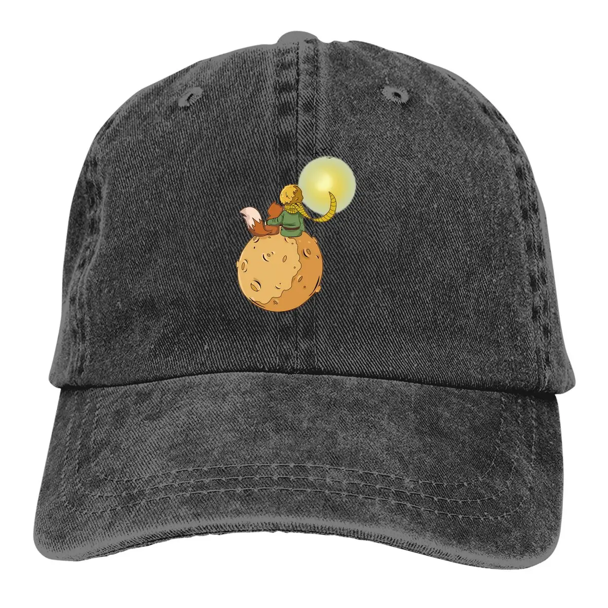 

Pure Color Dad Hats Sitting On The Moon Women's Hat Sun Visor Baseball Caps The Little Prince Book Peaked Cap