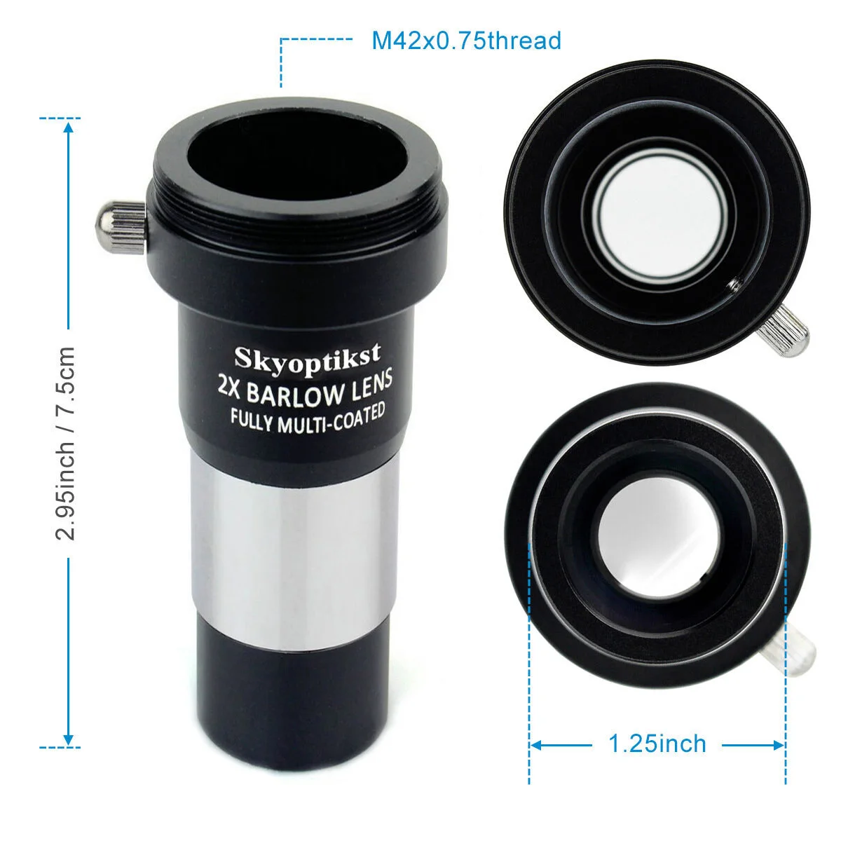 Teleskop Okular 10 Mm - 1,25 Zoll Mit 52° Blickwinkel Für Astronomie