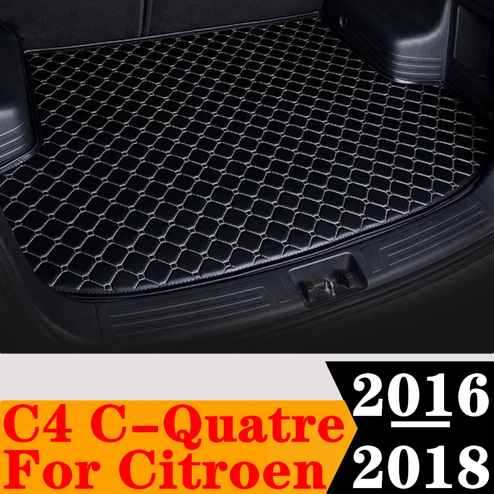 

Коврик для багажника автомобиля Citroen C4 C-четыре 2018 2017 2016, задний коврик для груза, поднос для багажника, коврик для багажа, детали для салона автомобиля