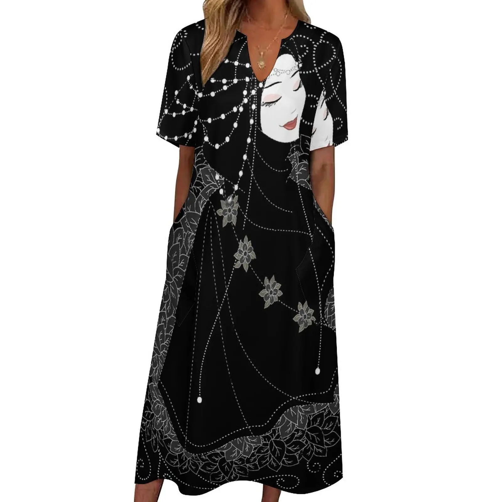 

Платье женское длинное черное в уличном стиле, элегантное пляжное современное Макси-платье в стиле бохо, подарок на день рождения, на лето