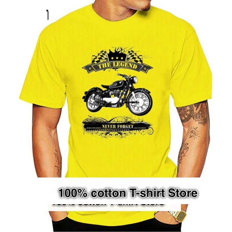 T-Shirt Yam Virago Bike Motorrad Motorcycle Brand Summer Style Uomo O-Collo A Maniche Corte Slim Fit Stampato Top Tee