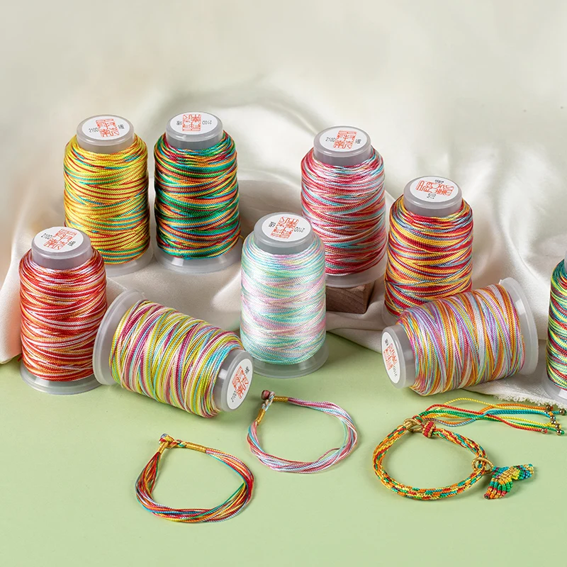 One Set 0.2/0.4/0.6/0.8/1mm Nylon Thread Chinese Knot Macrame Cord Bracelet Braided String DIY Tassels Beading Shamballa String