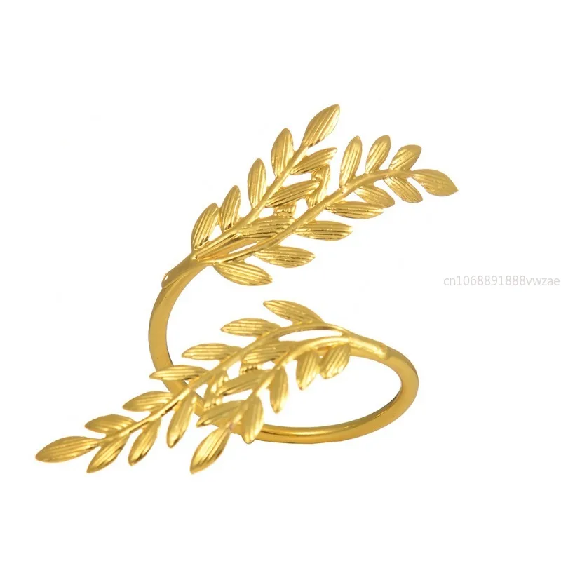 Gold Color Wheat Napkin Rings Metal Leaf Napkin Holder for Harvest Festival Fall Rings Wedding Dinner Table Decoration