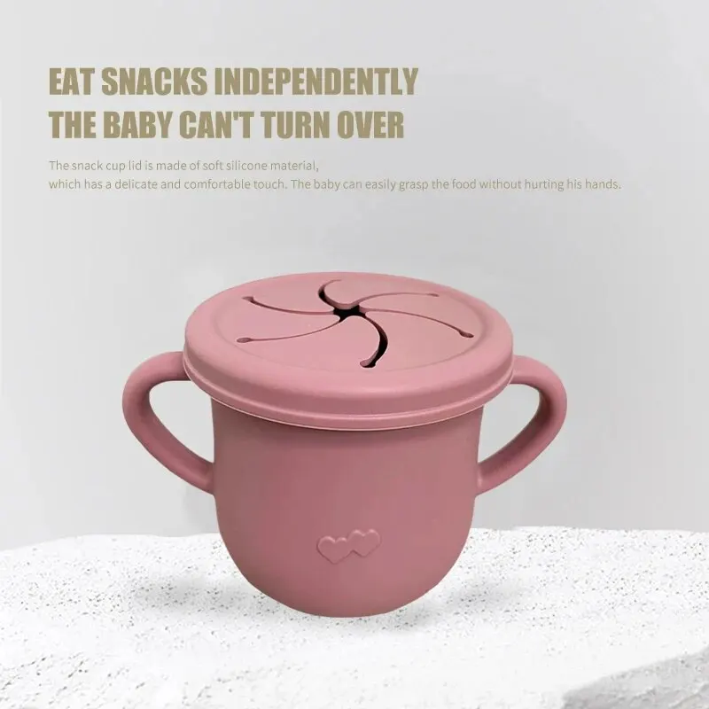 Silicone Cups Baby Snack Cup Kids Solid Color