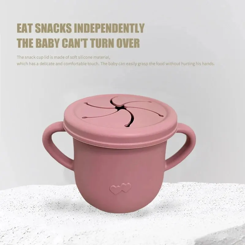 Baby Products Online - Solid Colors Toddler Baby Snack Cup Portable Food  Storage Box Bpa Silicone Snack Container with Lid - Kideno