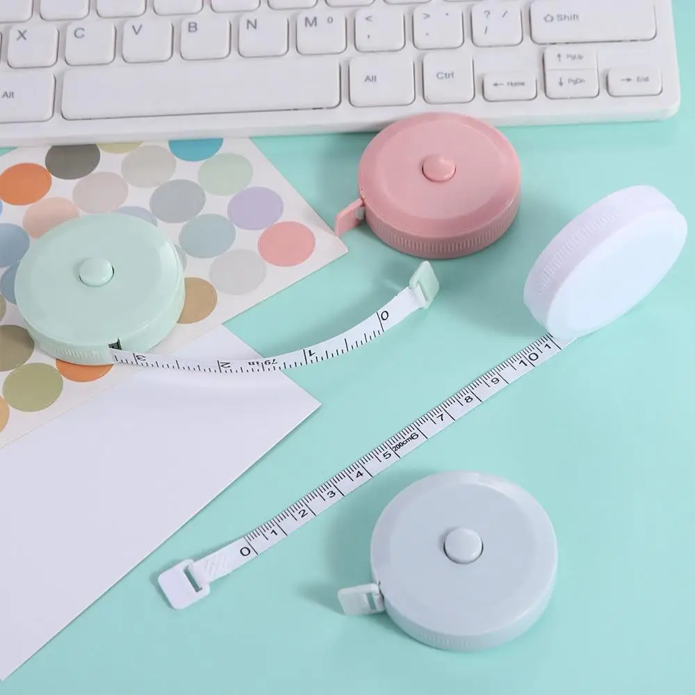 Soft Mini Tape Measure Portable Nordic Style Three Measuring Measures 2m Automatic Retractable Measurement Ruler Measures Height